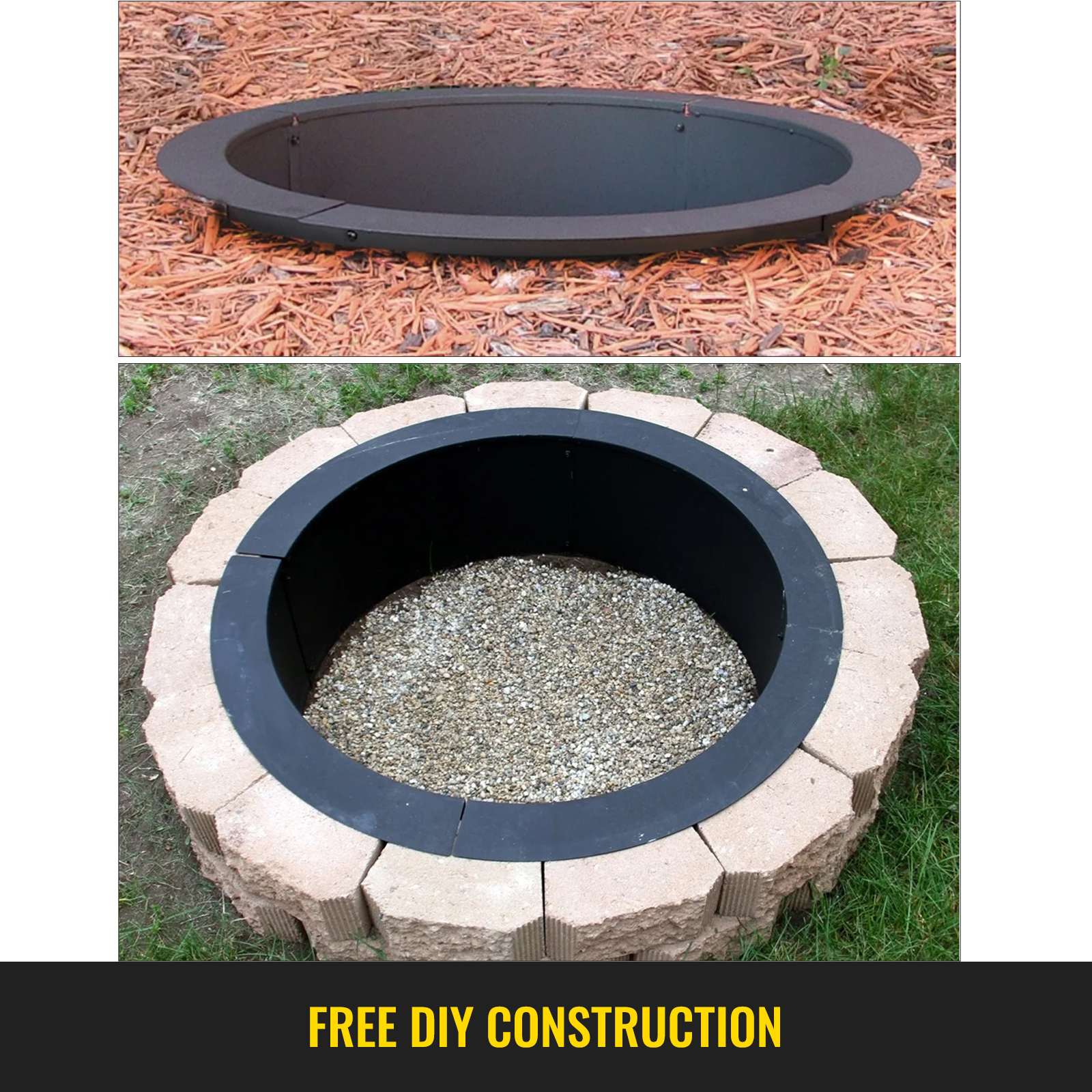 Fire pit hotsell ring with grill