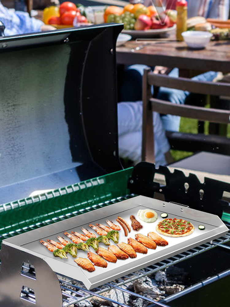 flat top griddle,stainless steel, silver