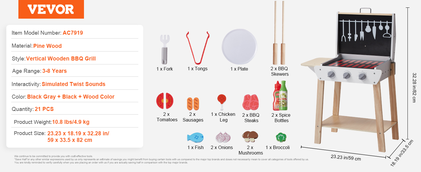 BBQ grill playset,21 PCS,vertical