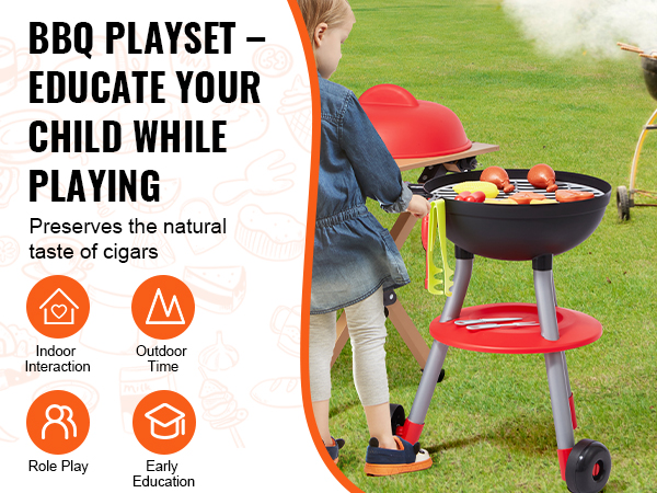 NIWWIN Kinder BBQ Spielzeug Set, Küche Essen Plays Produktbild-Vorschau 11