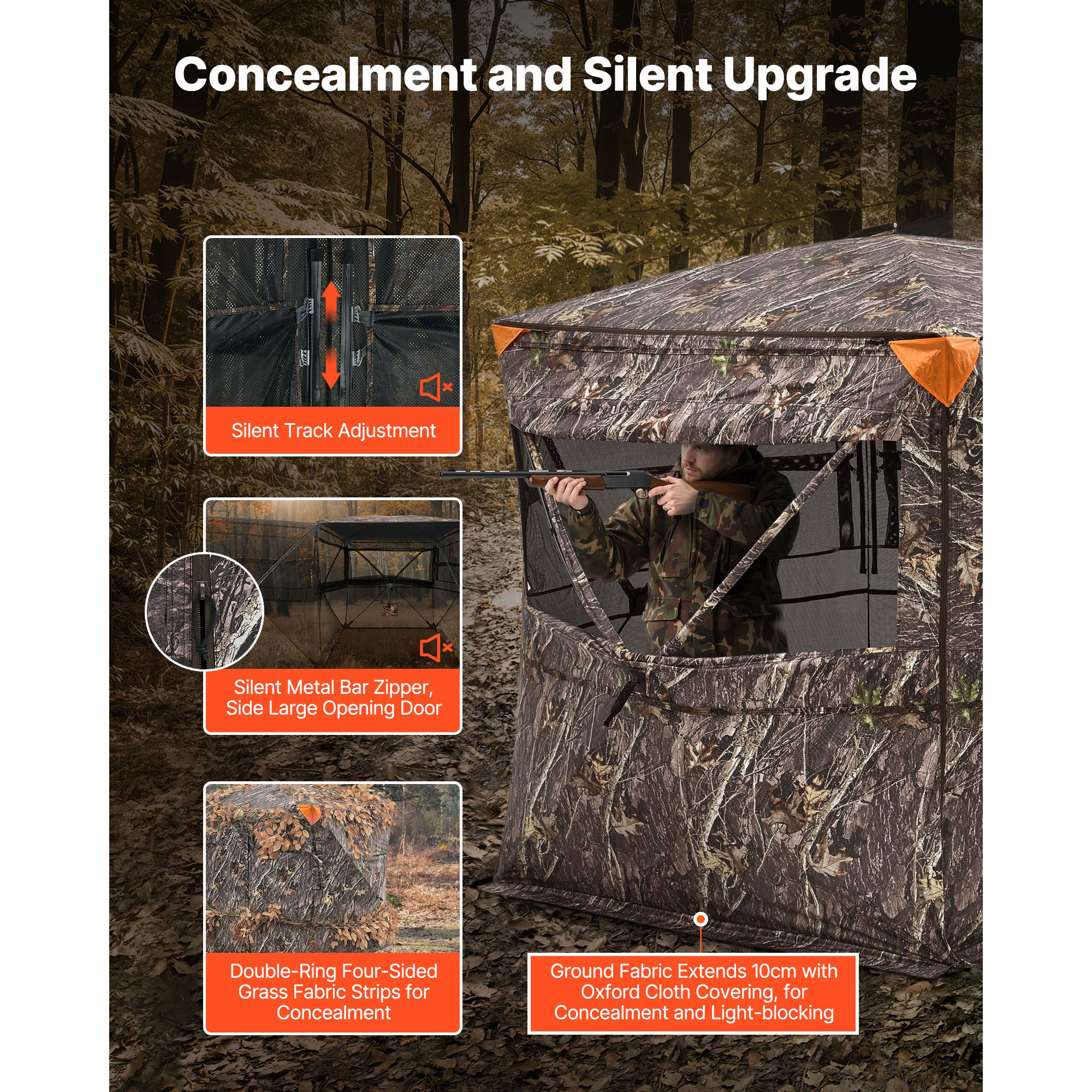 Uimoso Portable Hunting Blind for 1-7 People with Carry Bag for Deer ...