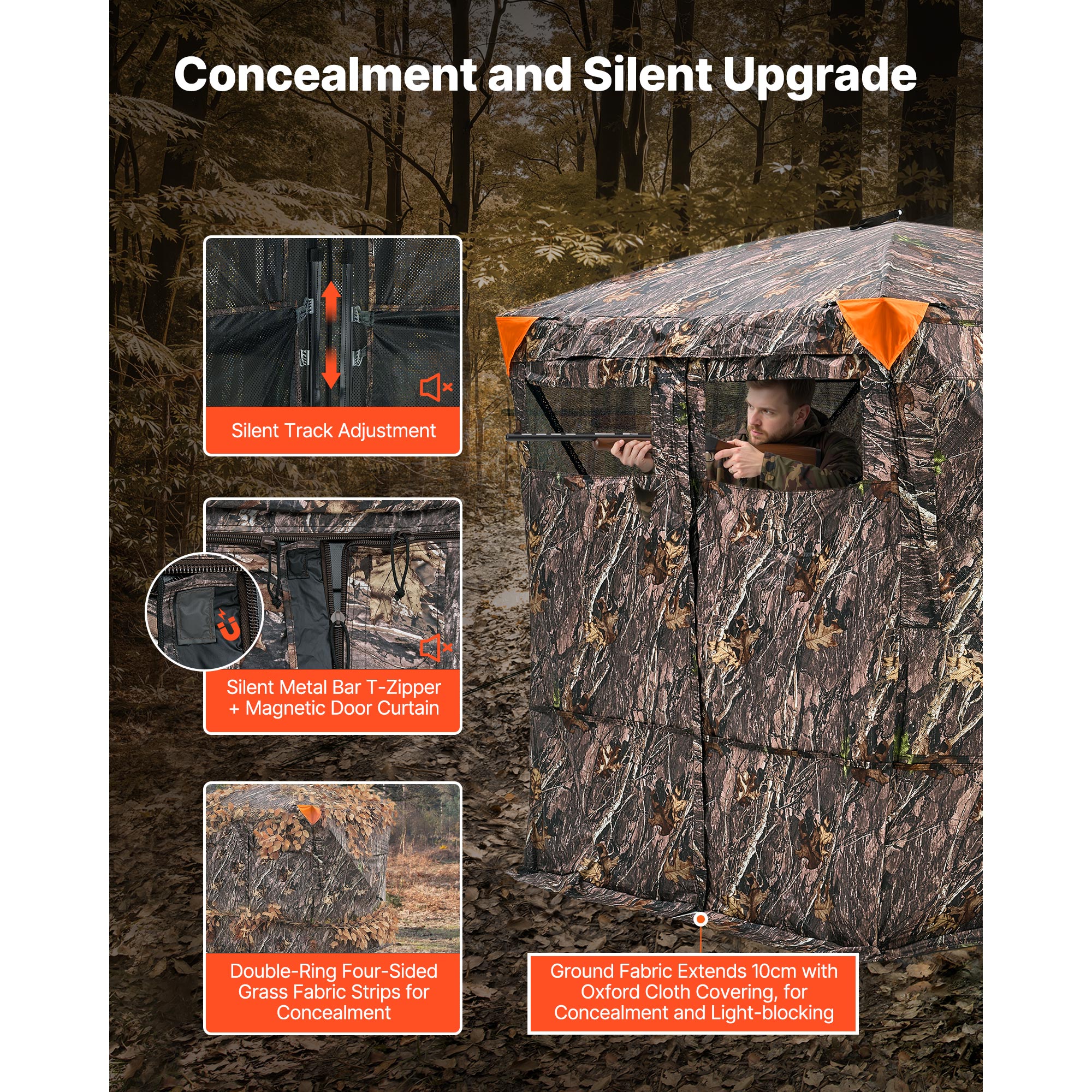 Uimoso Portable Hunting Blind for 1-7 People with Carry Bag for Deer ...