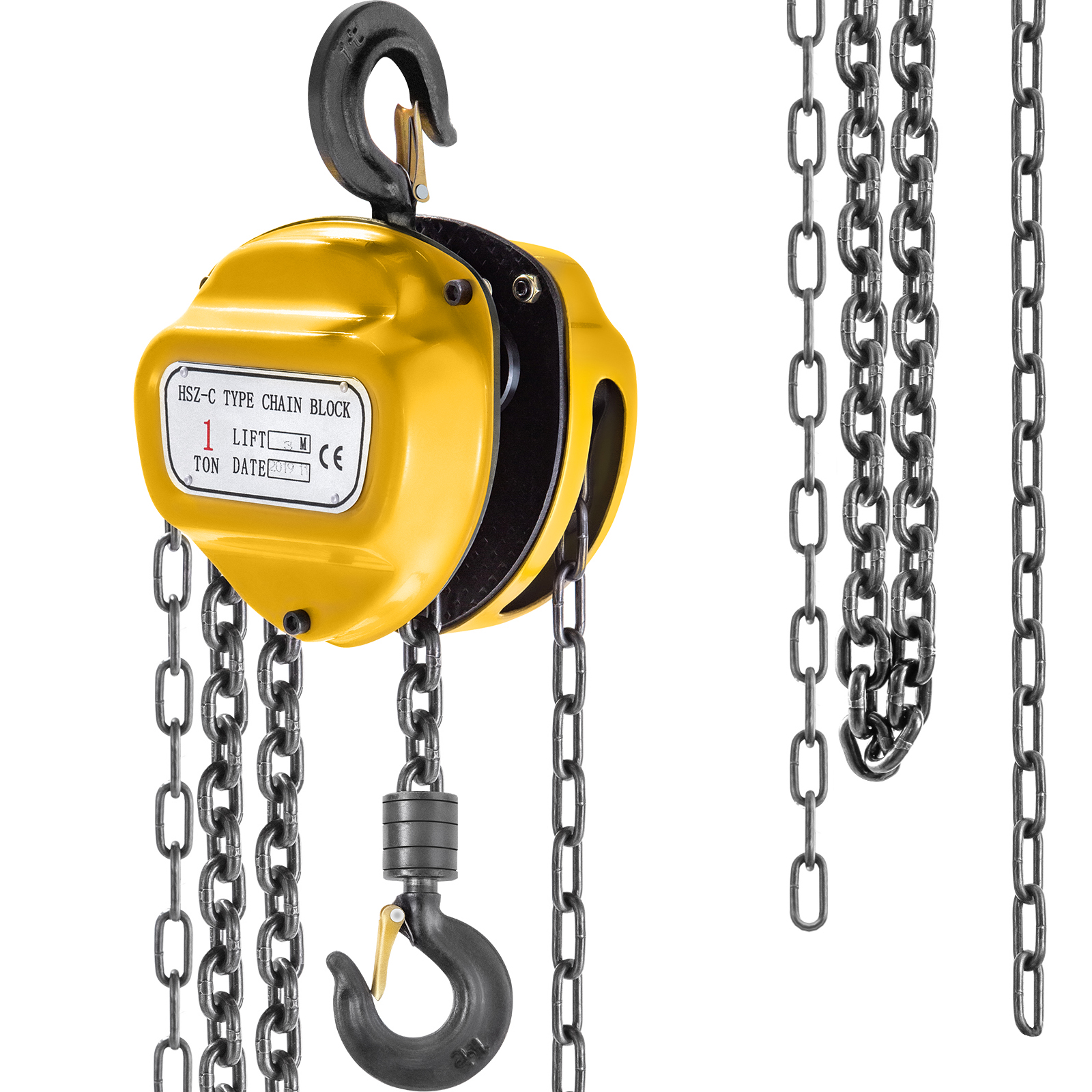 1Ton Chain Puller Block and Tackle Fall Hook Chain Lift Hoist Hand Tools 3M 