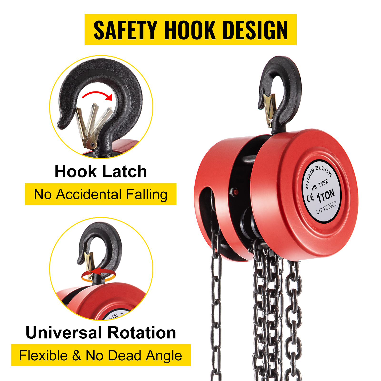 1ton Crane Hook Block Chain Hoist Chain Block - China Chain Block