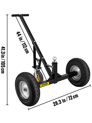 VEVOR Adjustable Trailer Dolly, 1000 Lbs Capacity Trailer Mover Dolly ...