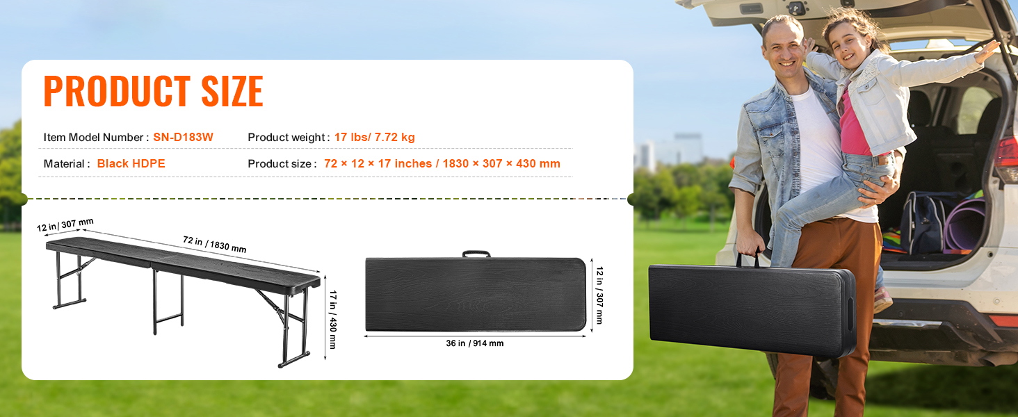 Folding Bench,Portable,Outdoor