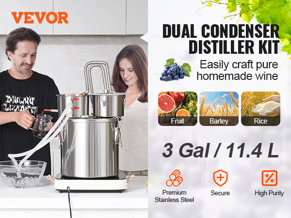 Still Distiller 6,92KG Alcohol Distiller Moonshine Still 50L Moonshine Wijn Still Distiller van Roestvrij Staal en Rood Koper met Uitstekende Koelprestaties voor Gasfornuizen Brandhout | NL Still Distiller 6,92KG Alcohol Distiller Moonshine Still 50L Moonshine Wijn Still Distiller van Roestvrij Staal en Rood Koper met Uitstekende Koelprestaties voor Gasfornuizen Brandhout | NL