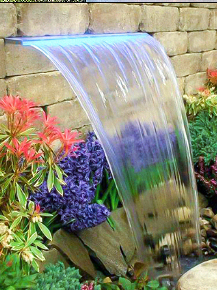 déversoir de fontaine, piscine cascade, Led RGB