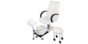 VEVOR Hydraulic Lift Adjustable Spa Pedicure Unit with Easy-Clean Bubble Massage Footbath White
