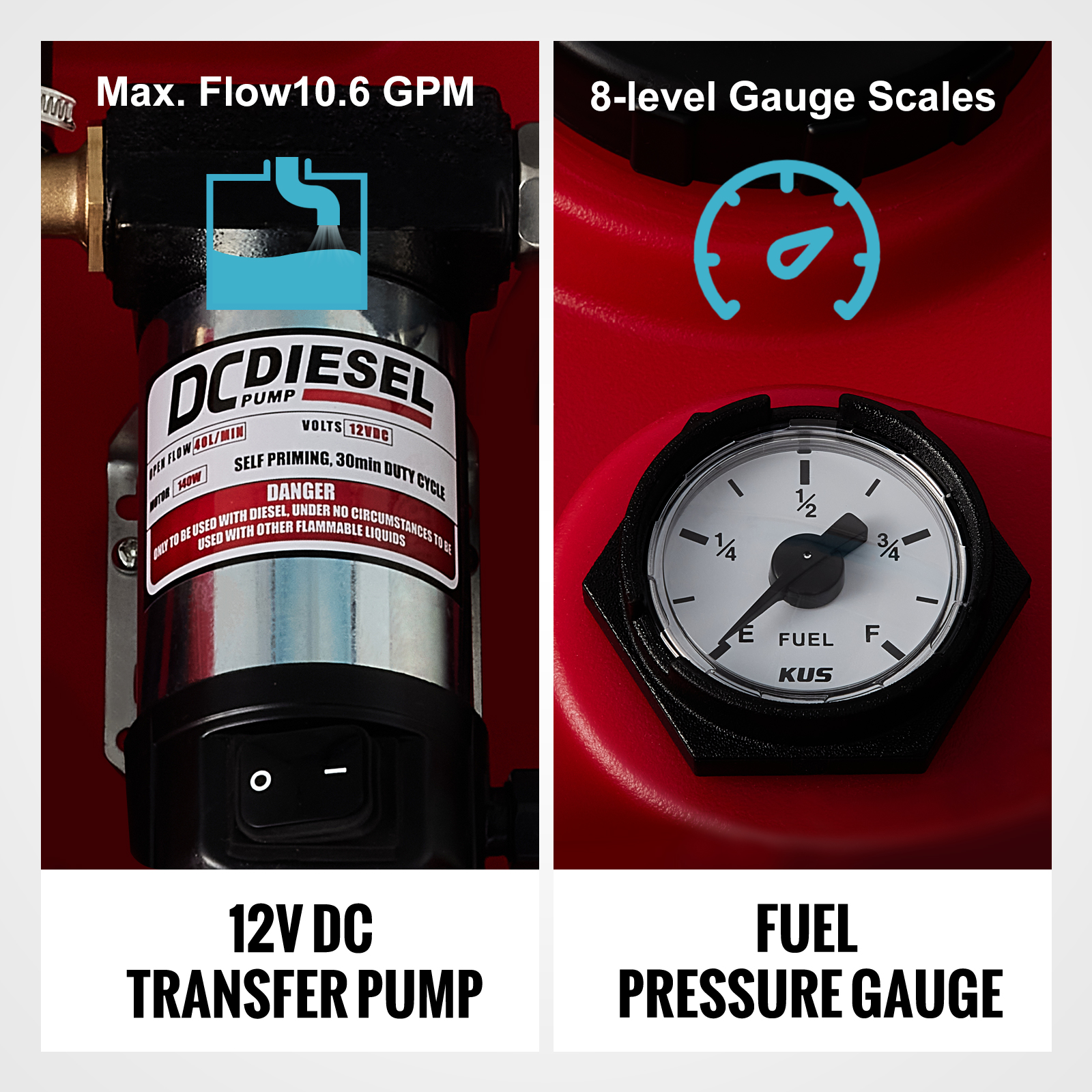 TMG Industrial Réservoir de carburant diesel en poly de 116 gallons, é