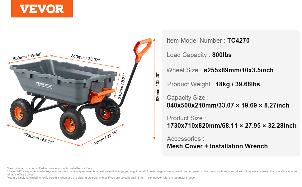 garden cart a100 1.11 pt