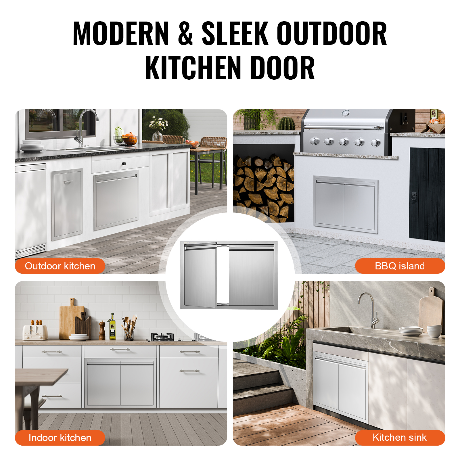 VEVOR BBQ Door Access Outdoor Kitchen Doors 25 Size Stainless Steel Flush Mount - Picture 260 of 302
