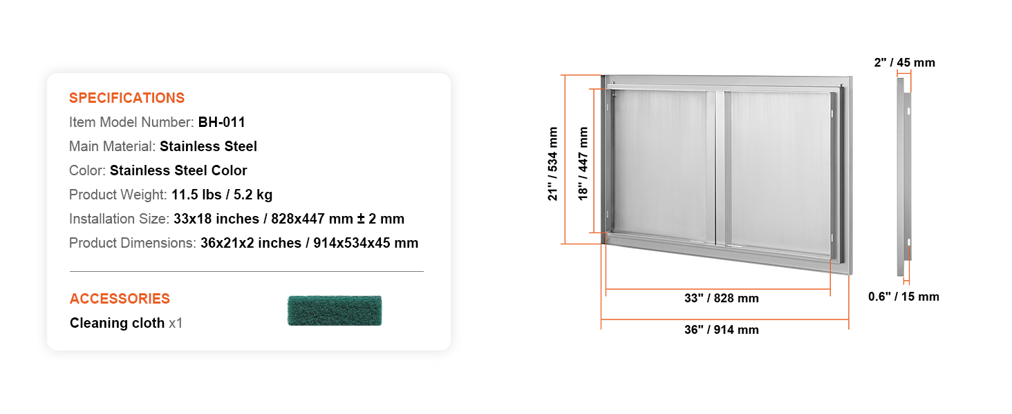 Access Door,Stainless Steel,Outdoor