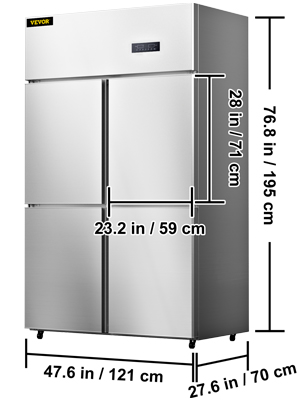 beverage refrigerator,4 doors, 27.5 cu.ft