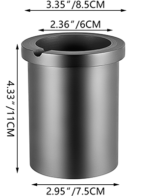 VEVOR High Purity Graphite Crucible, 3 kg Graphite Furnace, Single Ring Graphite Crucible for Melting Metal Gold Silver Copper Aluminum, Smelting Furnace Metal Graphite Jewelry Casting Tools