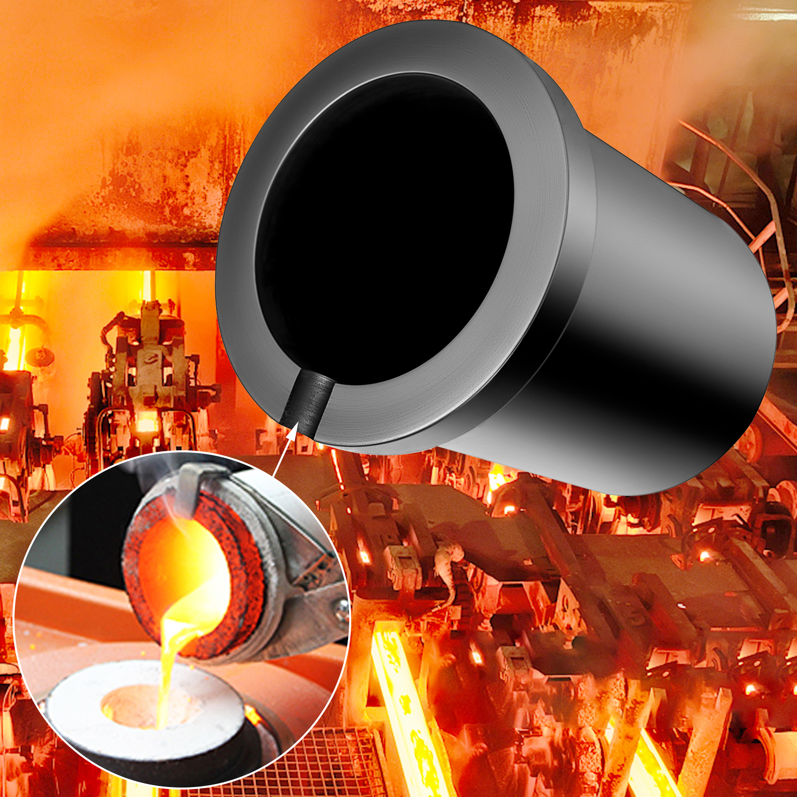 China Customized Graphite Crucible As Melting Furnace For Small
