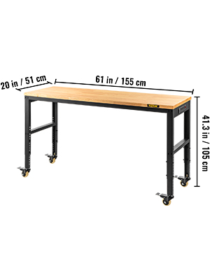 VEVOR Adjustable Height Workbench 61