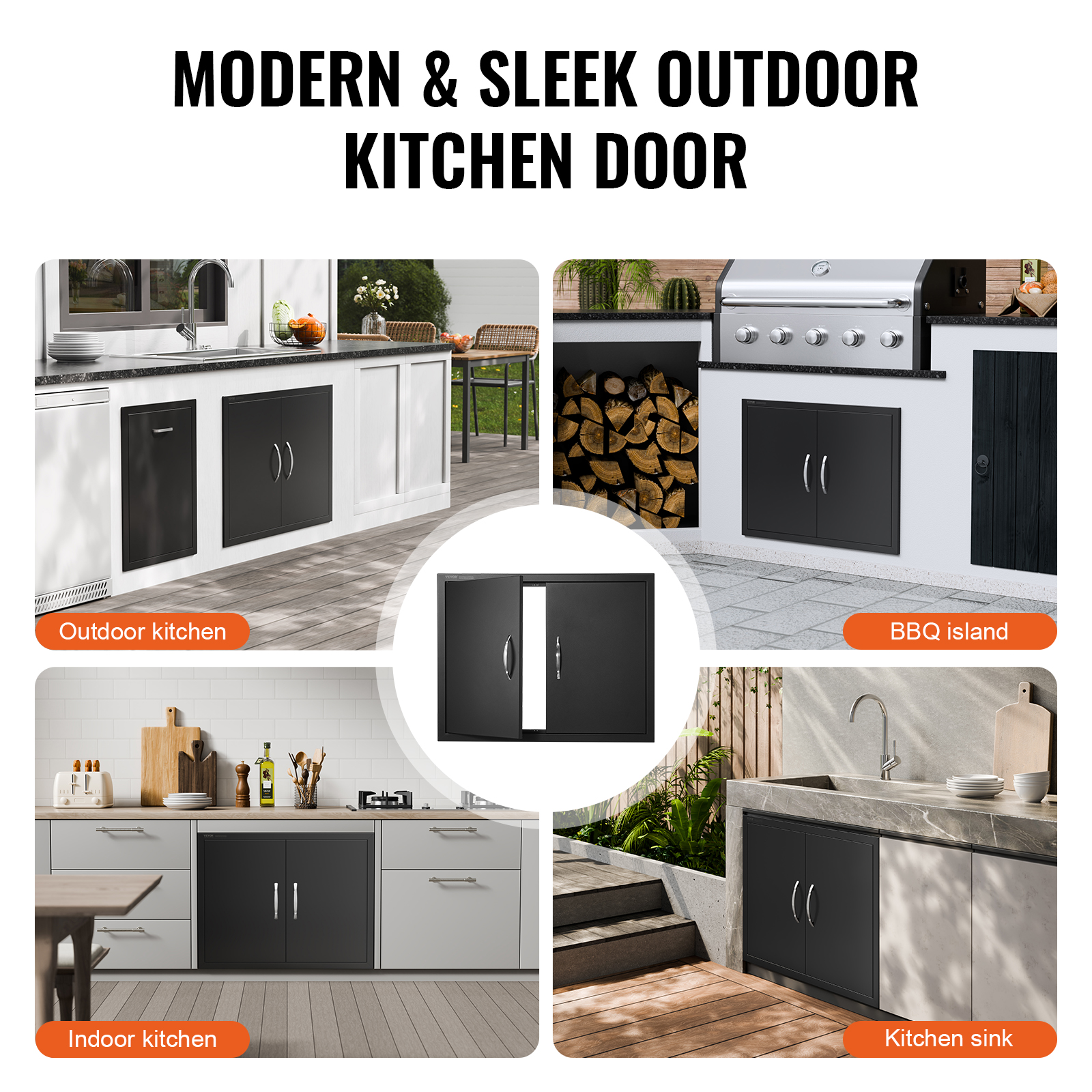 VEVOR BBQ Door Access Outdoor Kitchen Doors 25 Size Stainless Steel Flush Mount - Picture 188 of 302