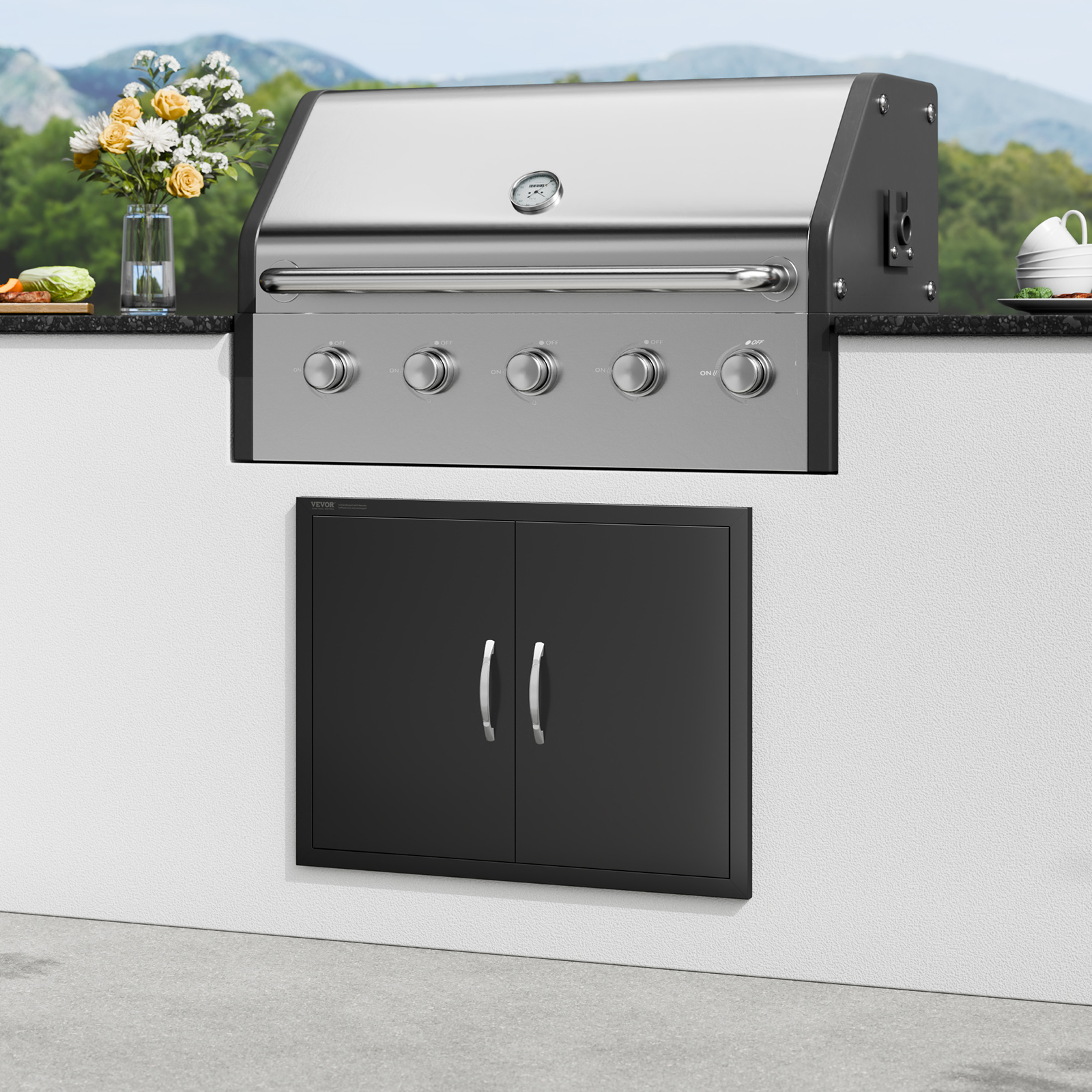 VEVOR BBQ Door Access Outdoor Kitchen Doors 25 Size Stainless Steel Flush Mount - Picture 190 of 302