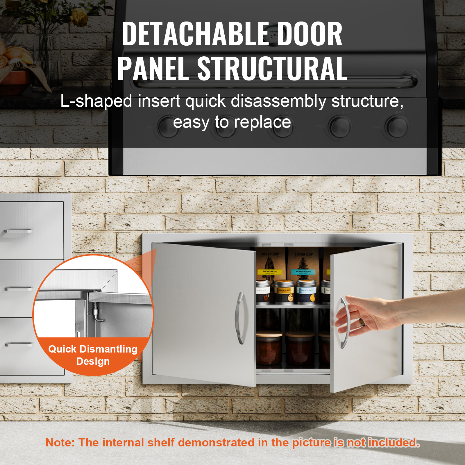 Stainless Steel Access BBQ Island Kitchen BBQ Door Drawers Outdoor - Picture 78 of 157