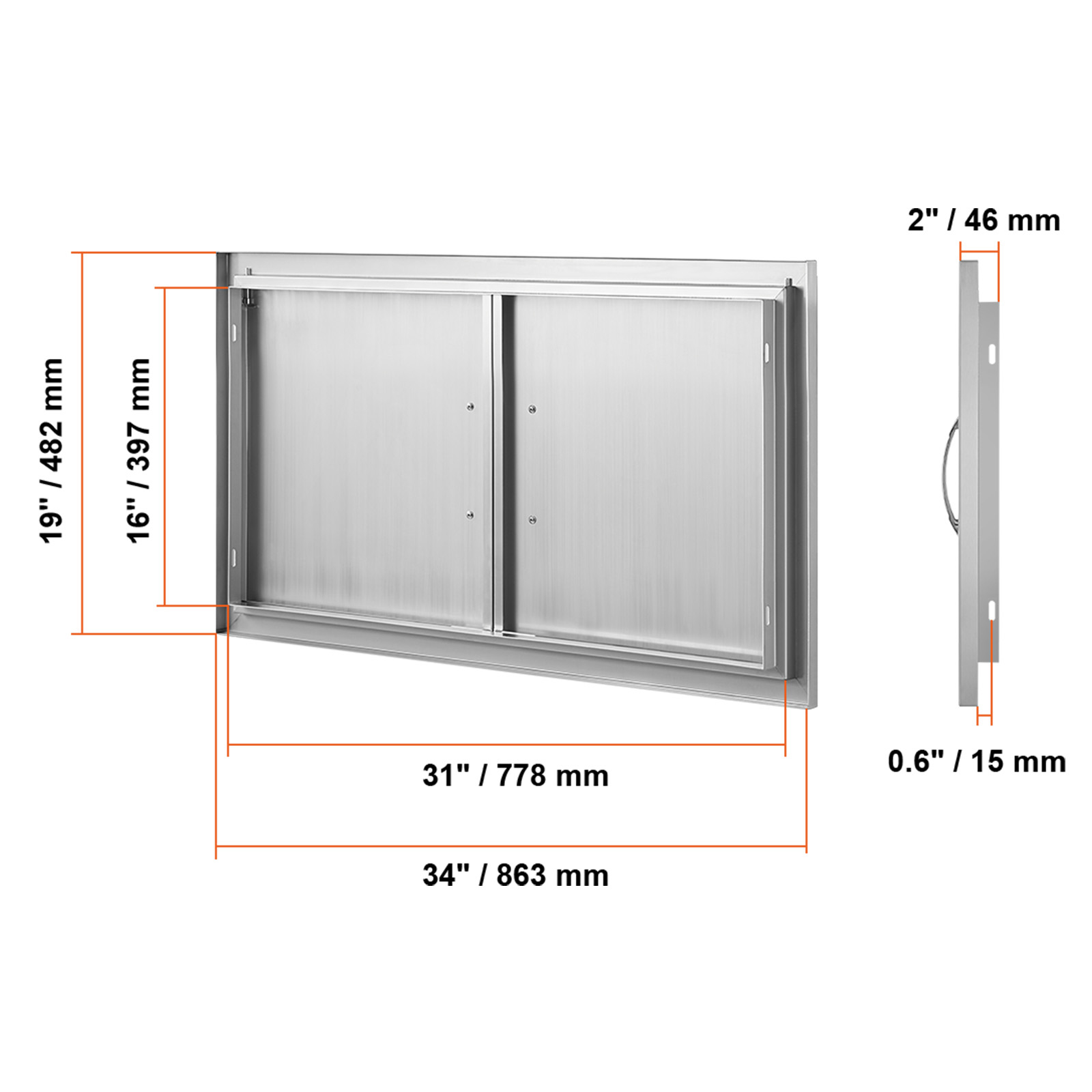 Stainless Steel Access BBQ Island Kitchen BBQ Door Drawers Outdoor - Picture 82 of 157