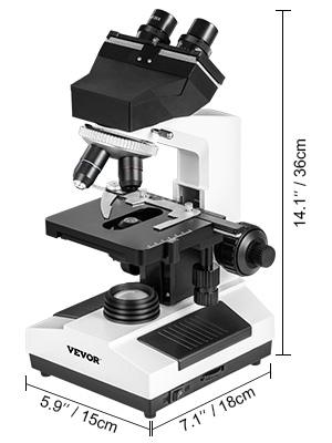 VEVOR Binocular Compound Microscope 40 X-2500 X Magnification 2 Layers  Binocular Compound Lab Microscope with LED Illumination FSXWJ2500XSM1JITDV5  - The Home Depot