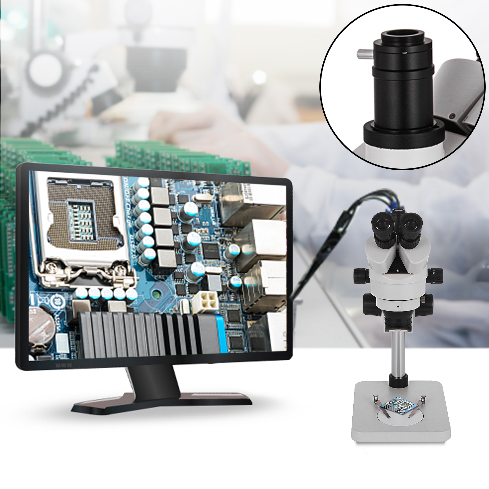 Microscope Monoculaire Professionnel 40X-2000X - Corps Métallique, Éclairage LED, Support Téléphone - Kit Complet École/Labo