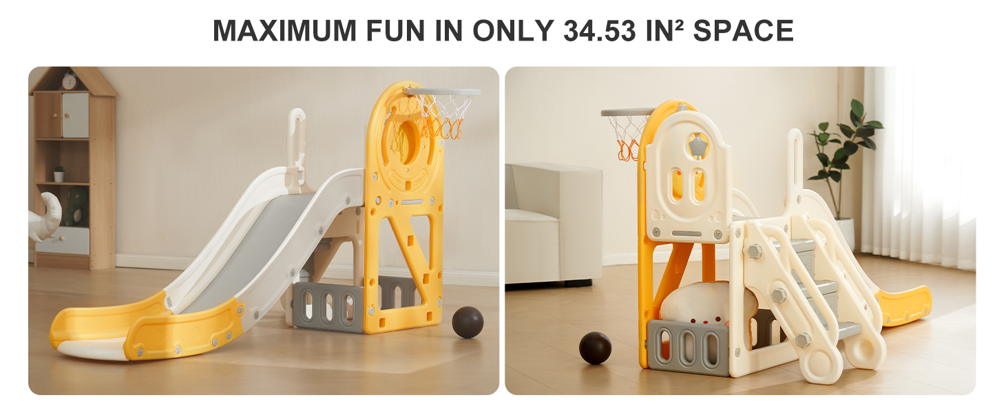 VEVOR Toddler Slide, Kid Slide for Toddlers Age 1-12 w/ Climbable ...