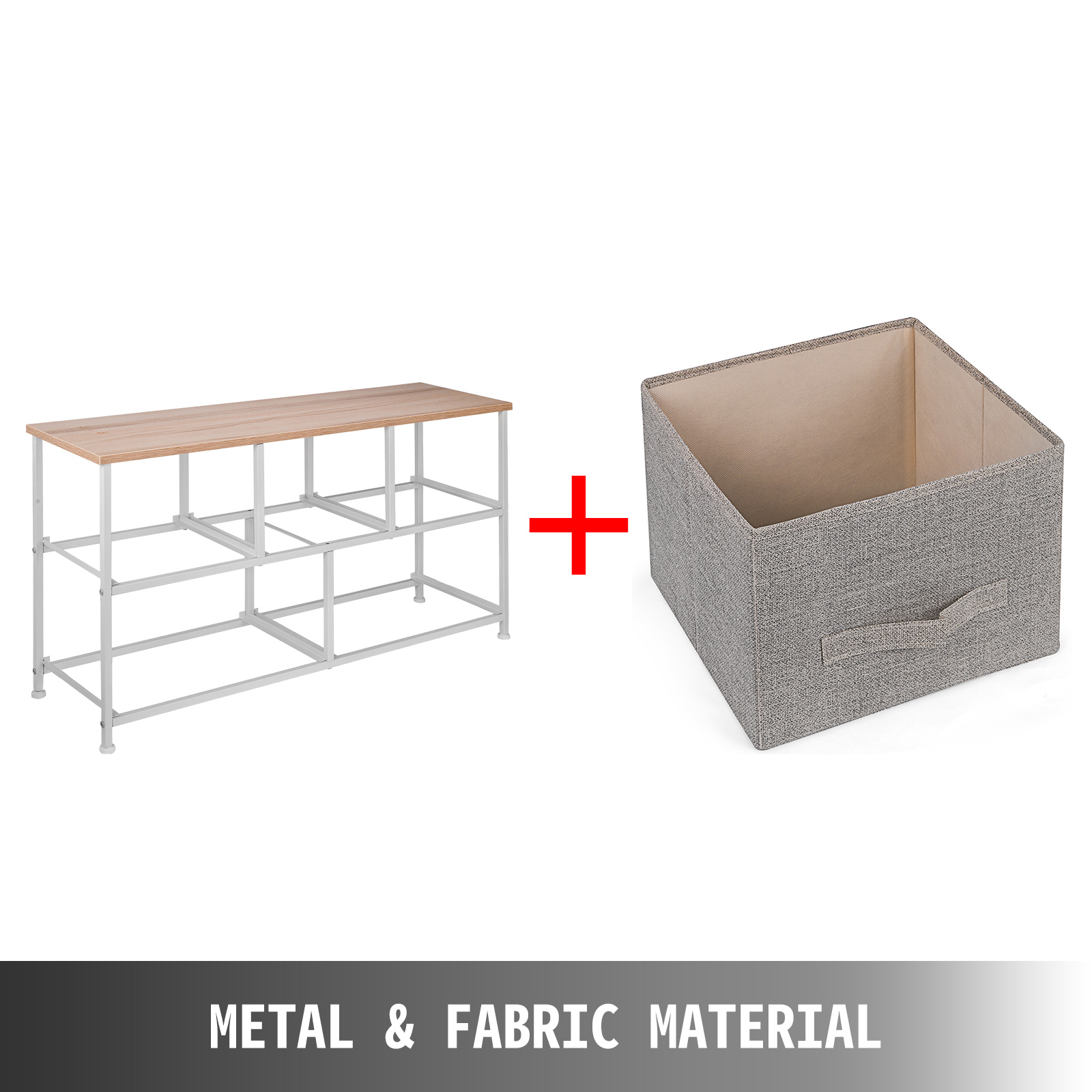 mDesign - Mueble organizador, armario, unidad de 5 cajones de tela para  almacenamiento, Tela, Gris, paquete de de 1