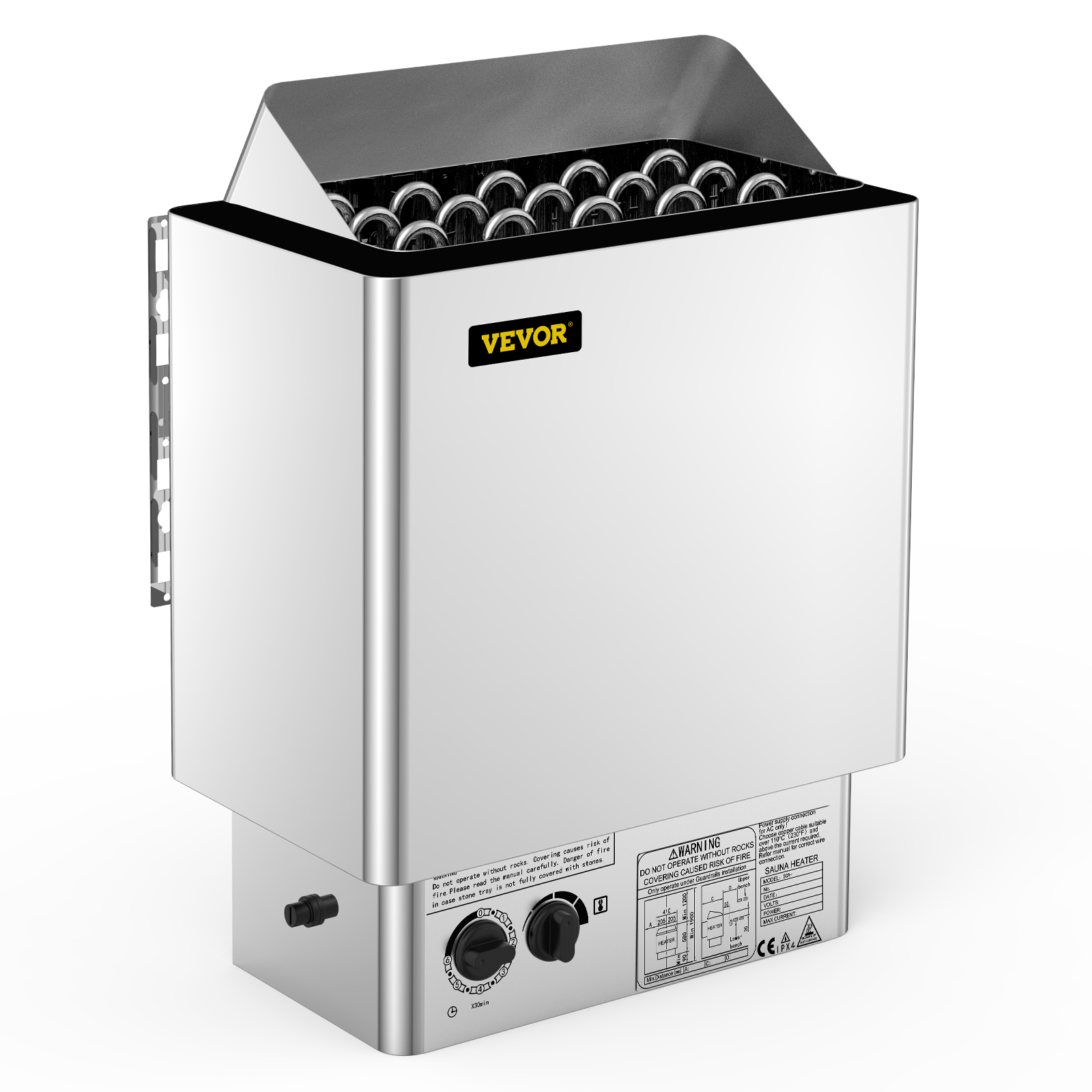 VEVOR VEVOR 9KW Sauna Heater Stove 380V-415V Wet&Dry Electric Sauna Heater  with Built-in Control Unit Stainless Steel Sauna Heater | VEVOR EU