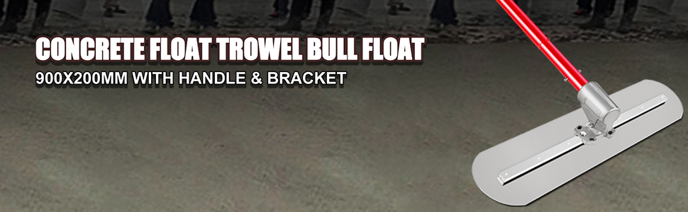 Trowel Float Handle & Bracket Bull Float Concrete Float 900x200mm Concrete Tool 