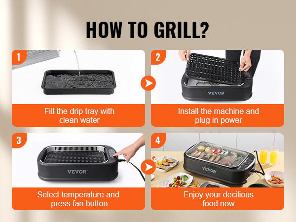 BENTISM Smokeless Indoor BBQ Grill 110sq.in 1500W Nonstick Surface