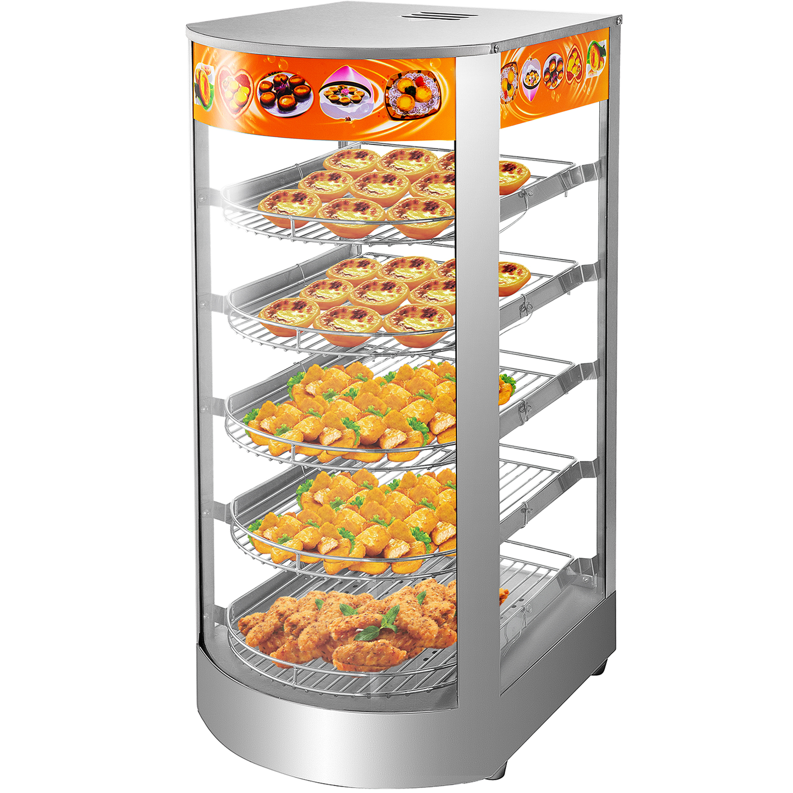 Commercial Food Warmer Display Cabinet Case Pizza Hot Pie Warming Electric 220V 