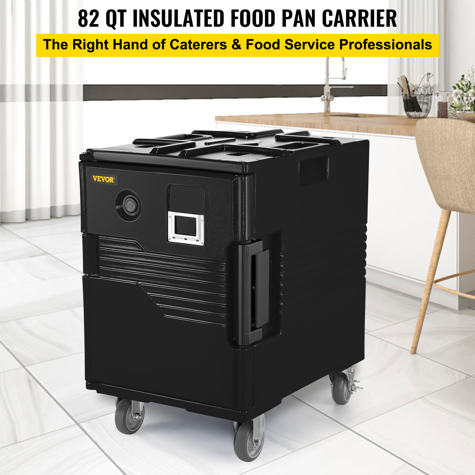 VEVOR Insulated Food Pan Carrier 82 qt. Hot Box for Catering