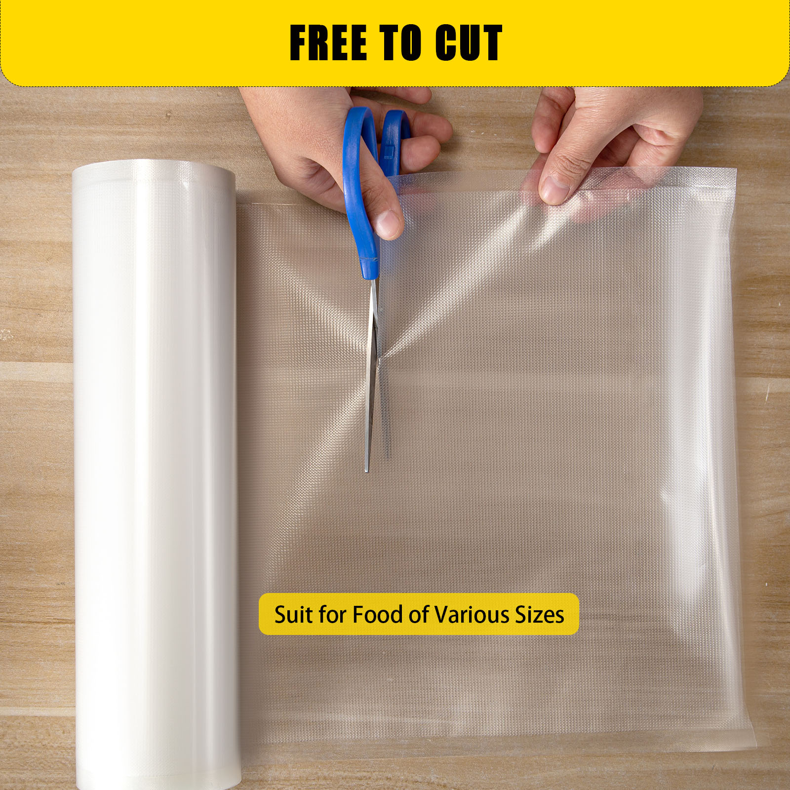 VEVOR Vacuum Seal Bags, 7.9/11 Inch x 50 Feet Vacuum Food Storage Bag