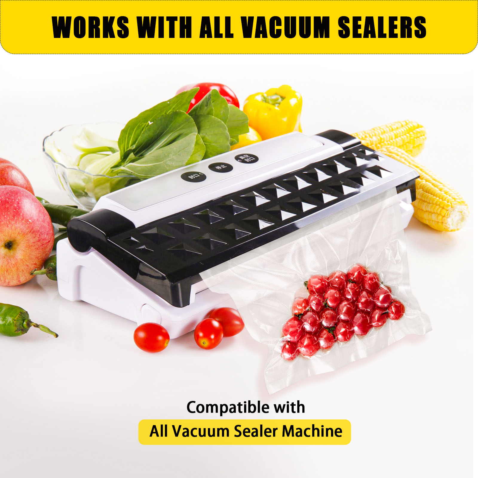 MAGIC SEAL Food Vacuum Sealer Bags for vacuum packaging machine, Sous Vide Storage  Bags, Texture Vacuum Bags 100Pieces7.9X11.8in - AliExpress