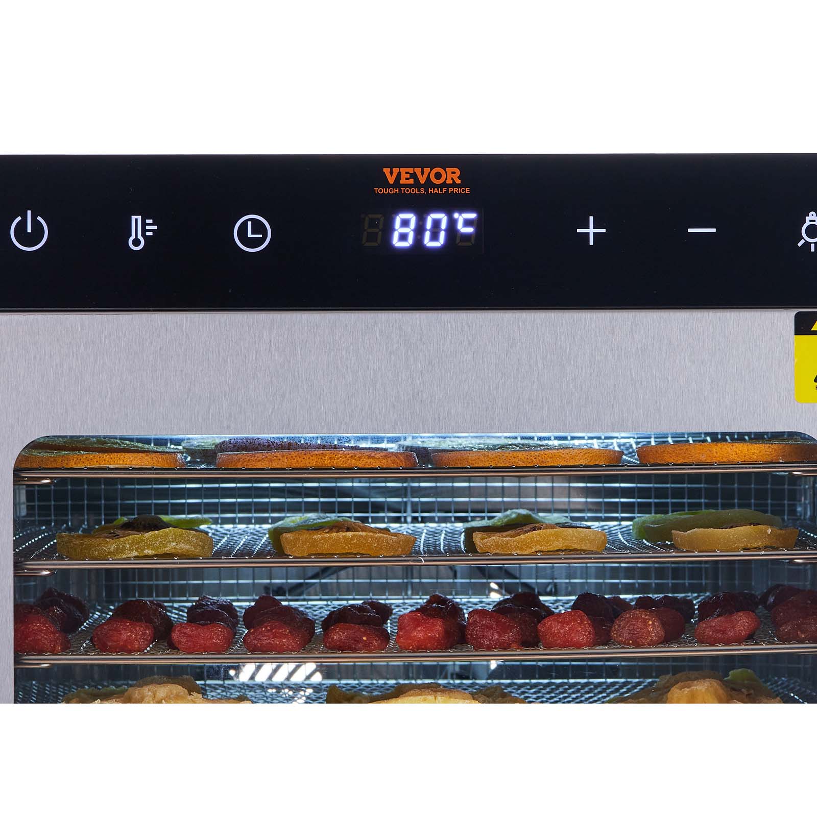 VEVOR 6/10 Trays Food Dehydrator Machine Stainless Steel Jerky Fruit Drying - Imagen 24 de 38