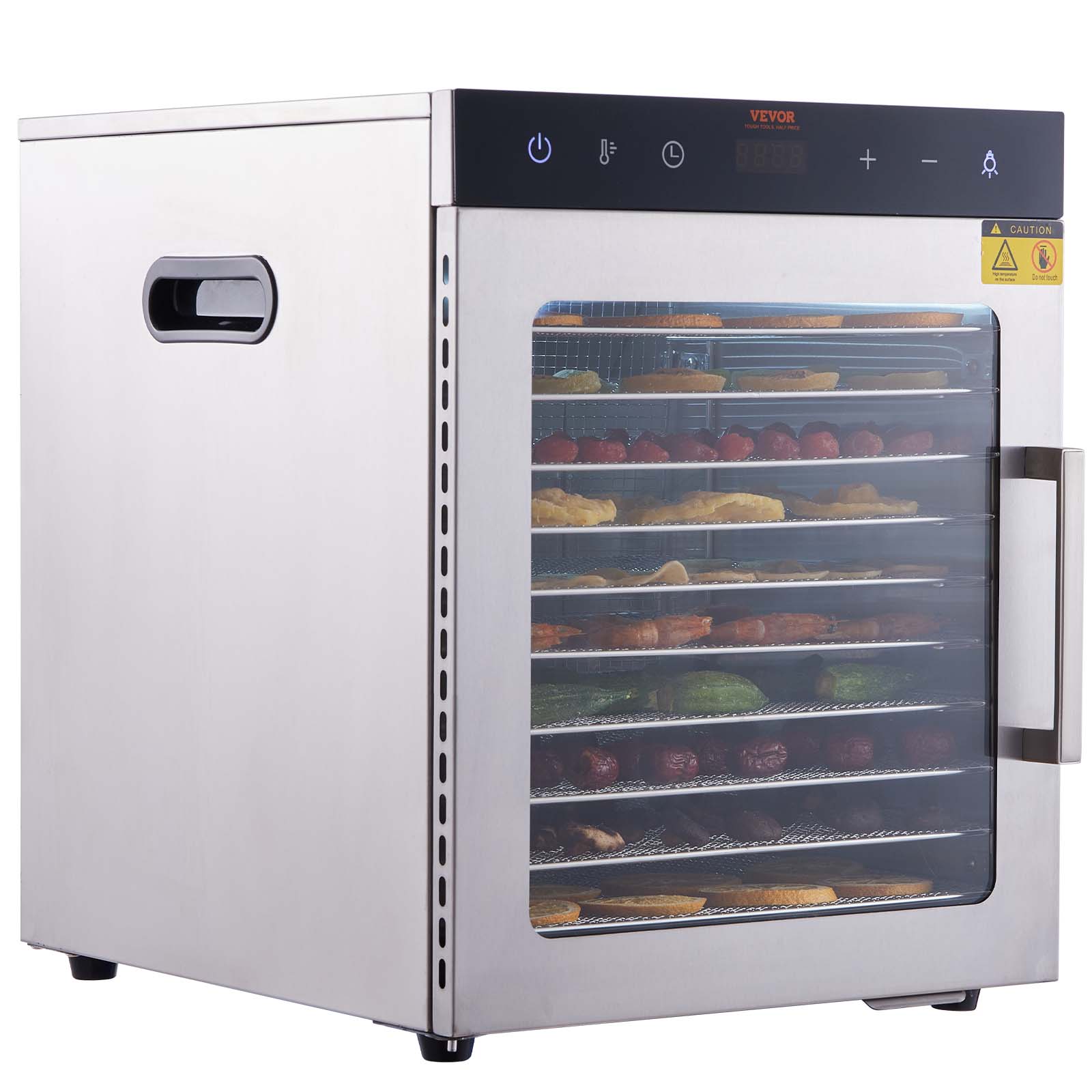 VEVOR 6/10 Trays Food Dehydrator Machine Stainless Steel Jerky Fruit Drying - Imagen 26 de 38