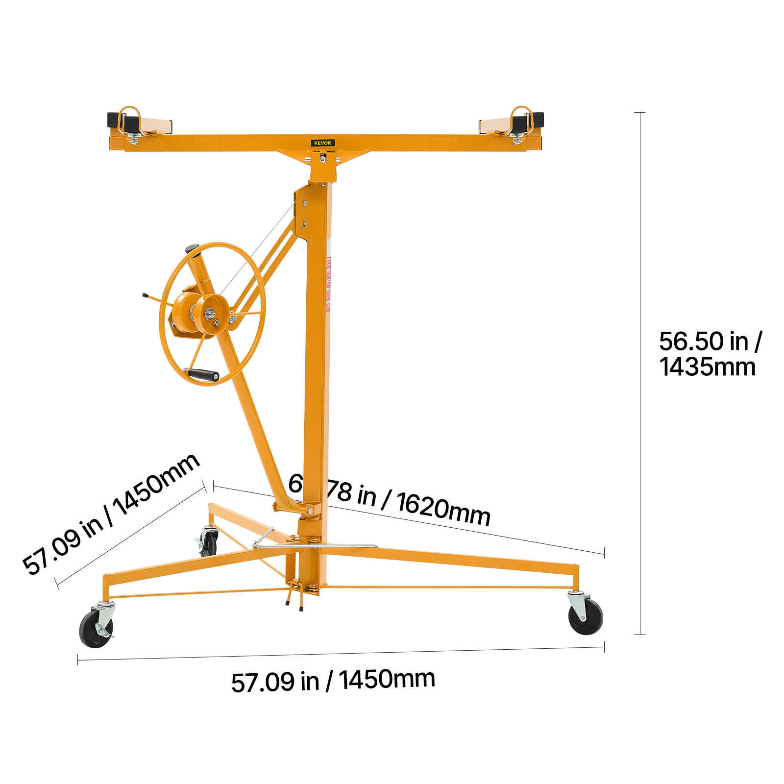 VEVOR 3353mm Drywall Lift, Heavy-Duty 68 kg Sheetrock Hoist with ...
