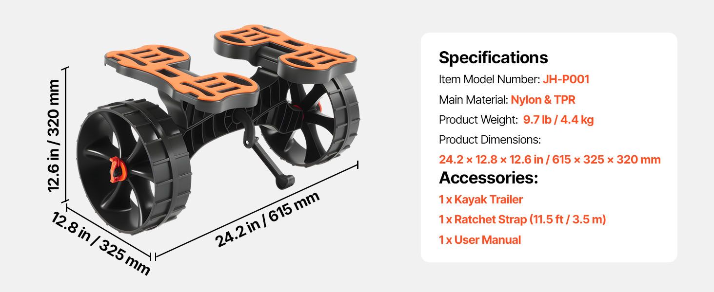 kayak cart full view