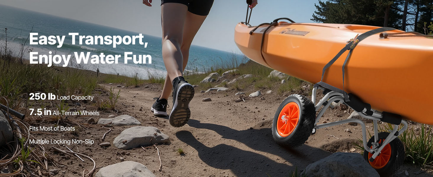kayak cart with gear
