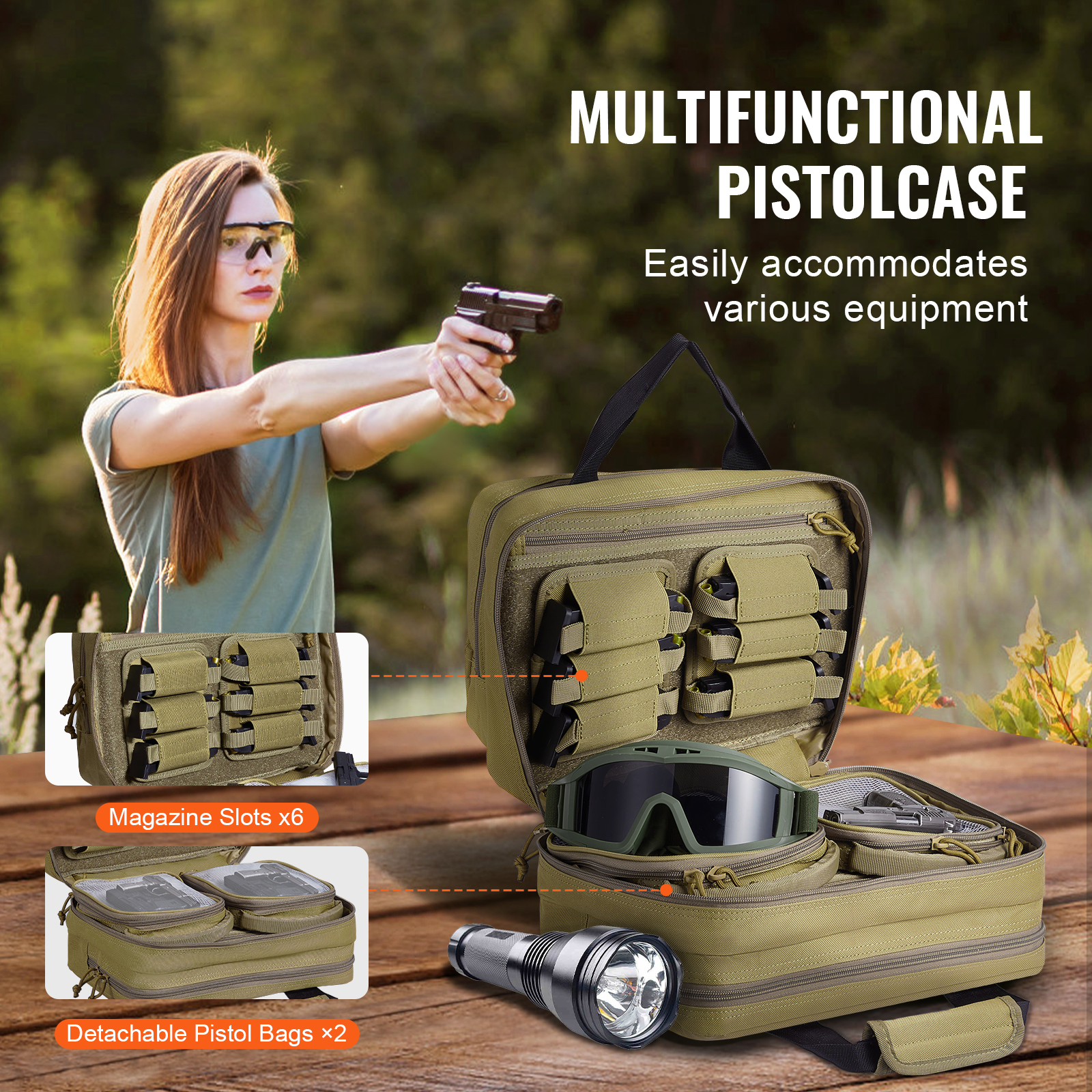 2 Gun Rifle Backpack Uimoso Tactical Range Backpack for 6/2/4/3 Pistol Gun Backpack Green ...