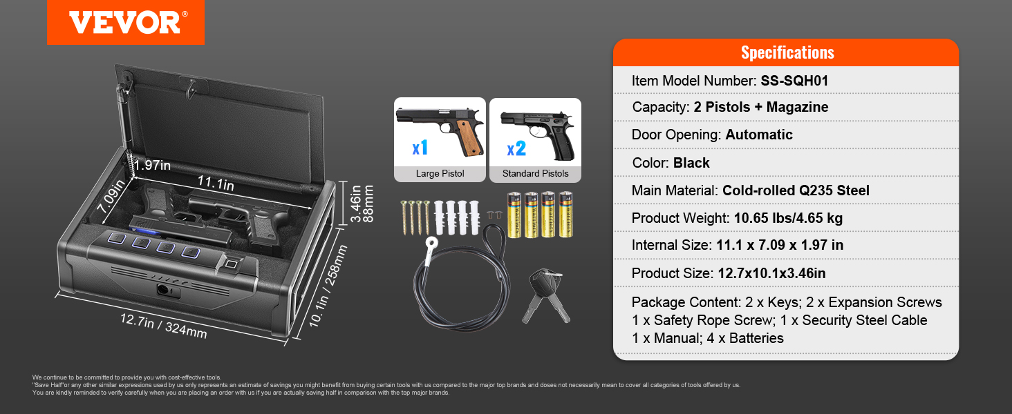 pistol safe, Biometric,Handgun