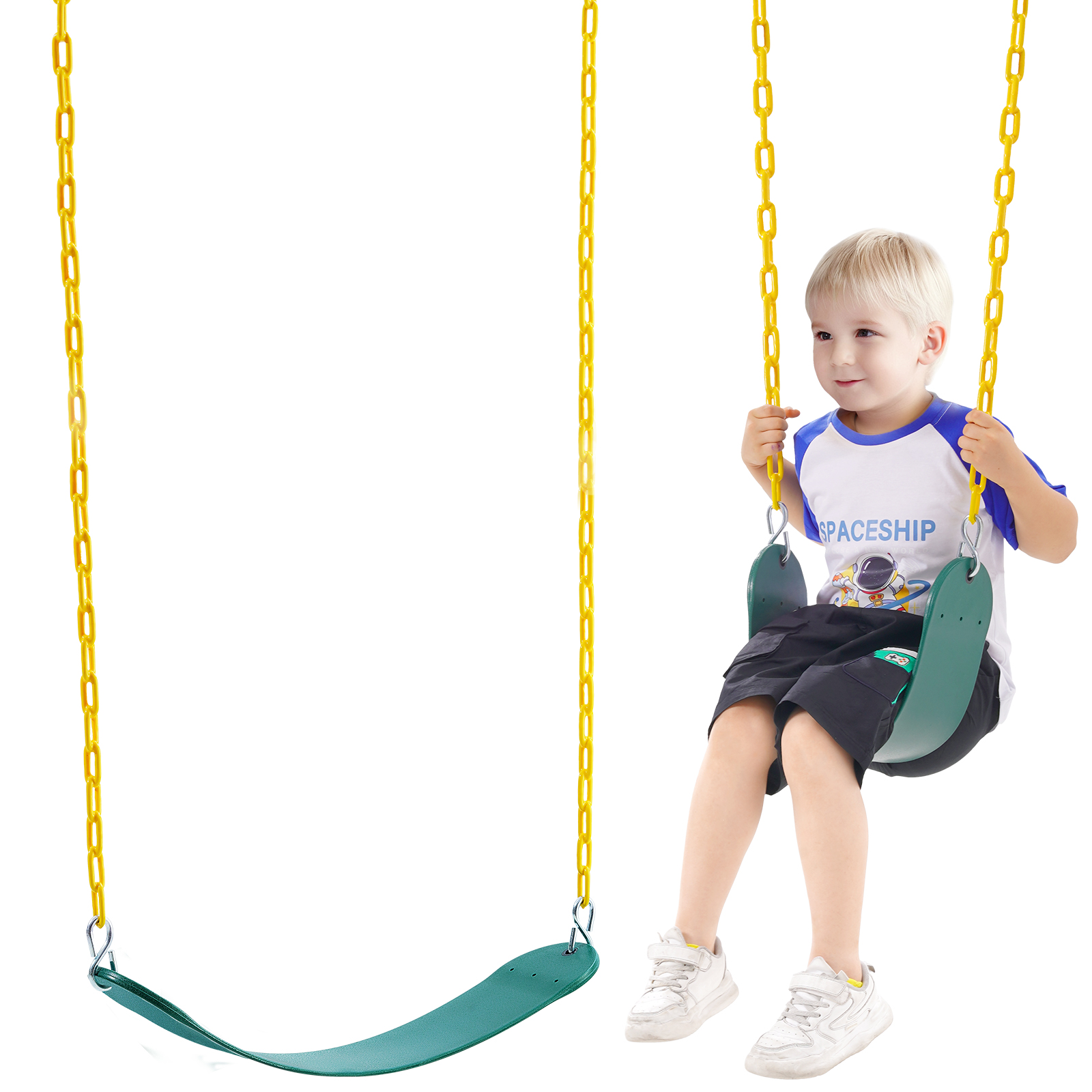 VEVOR Toddler Swing Seat Tree/Saucer/ Platform/High Back Swing for Kids Outdoor