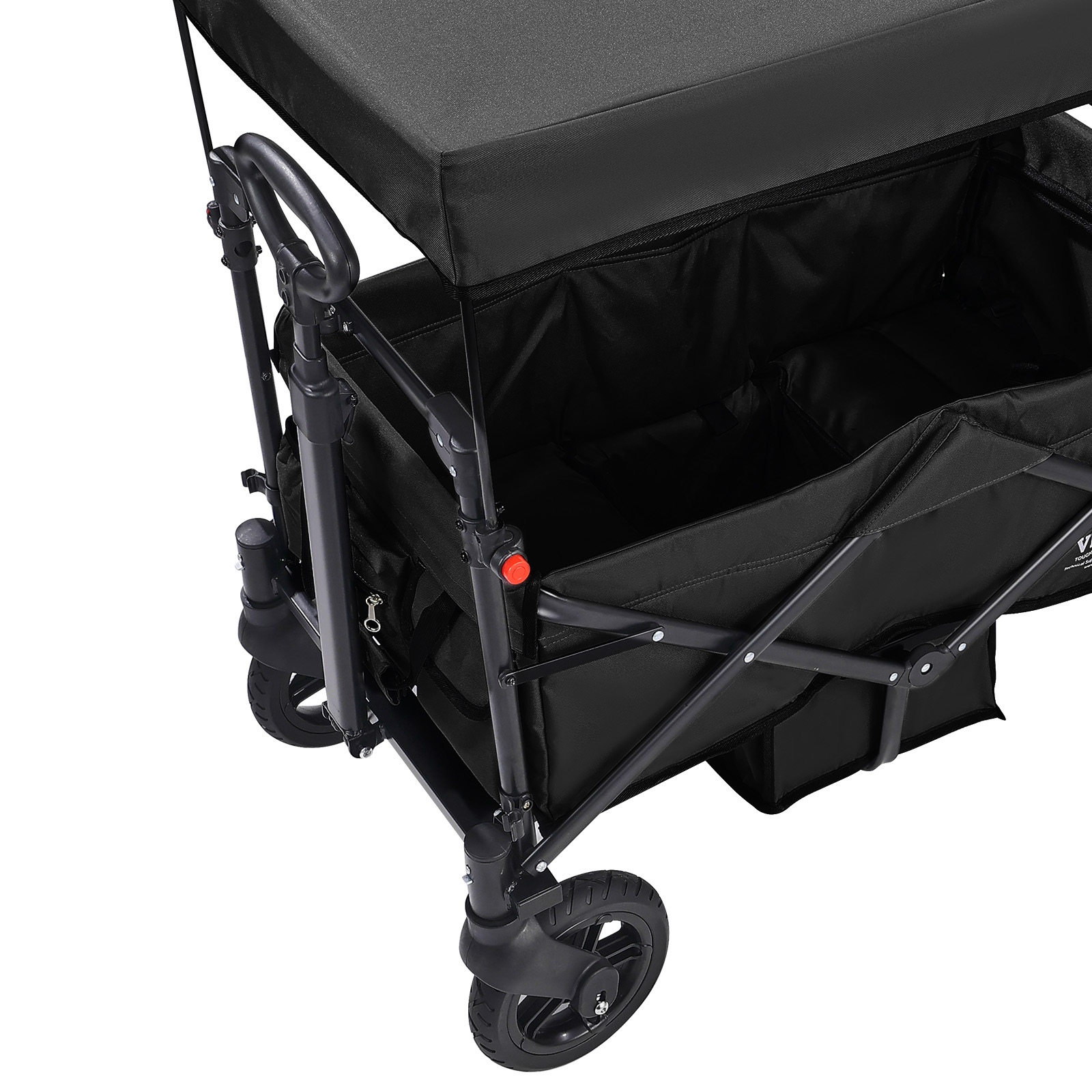 VEVOR Stroller Wagon for 2 Kids Collapsible Toddler Wagon 2 Seat w/ Canopy