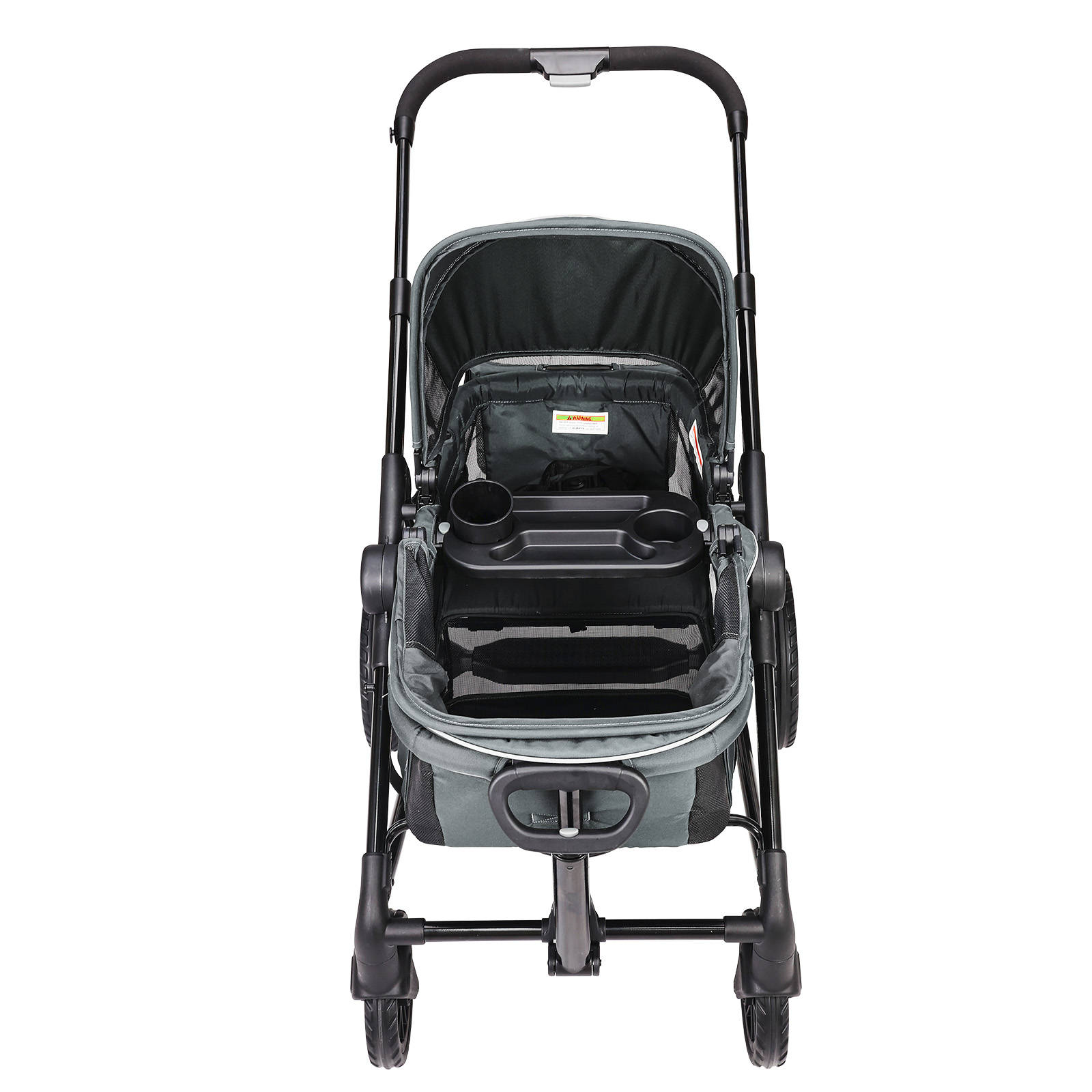 VEVOR Stroller Wagon for 2 Kids Collapsible Toddler Wagon 2 Seat w/ Canopy