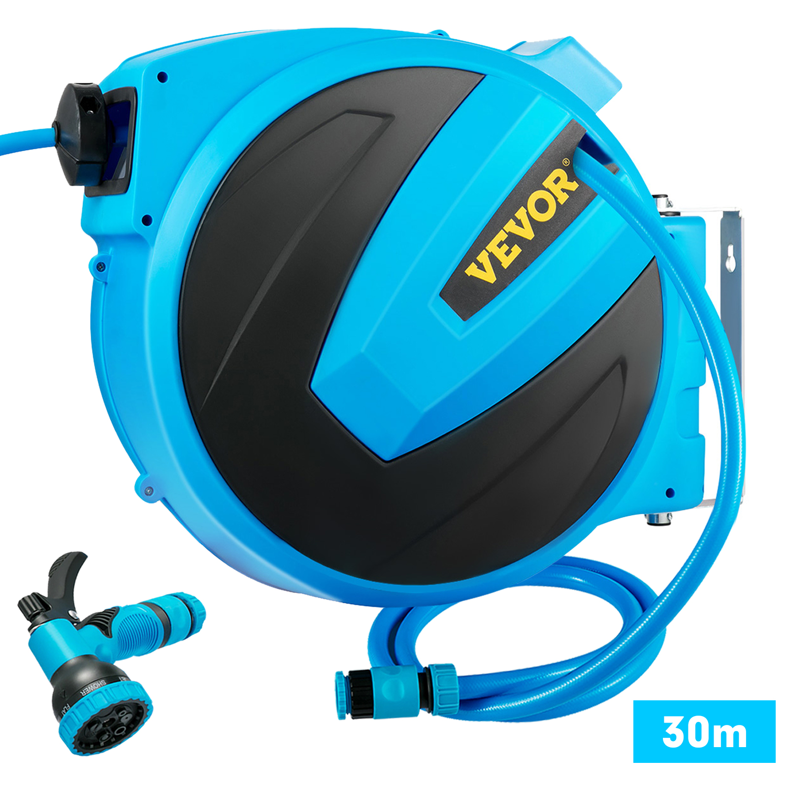 VEVOR Retractable Hose Reel, 1/2 inch x 100 ft, Any Length Lock