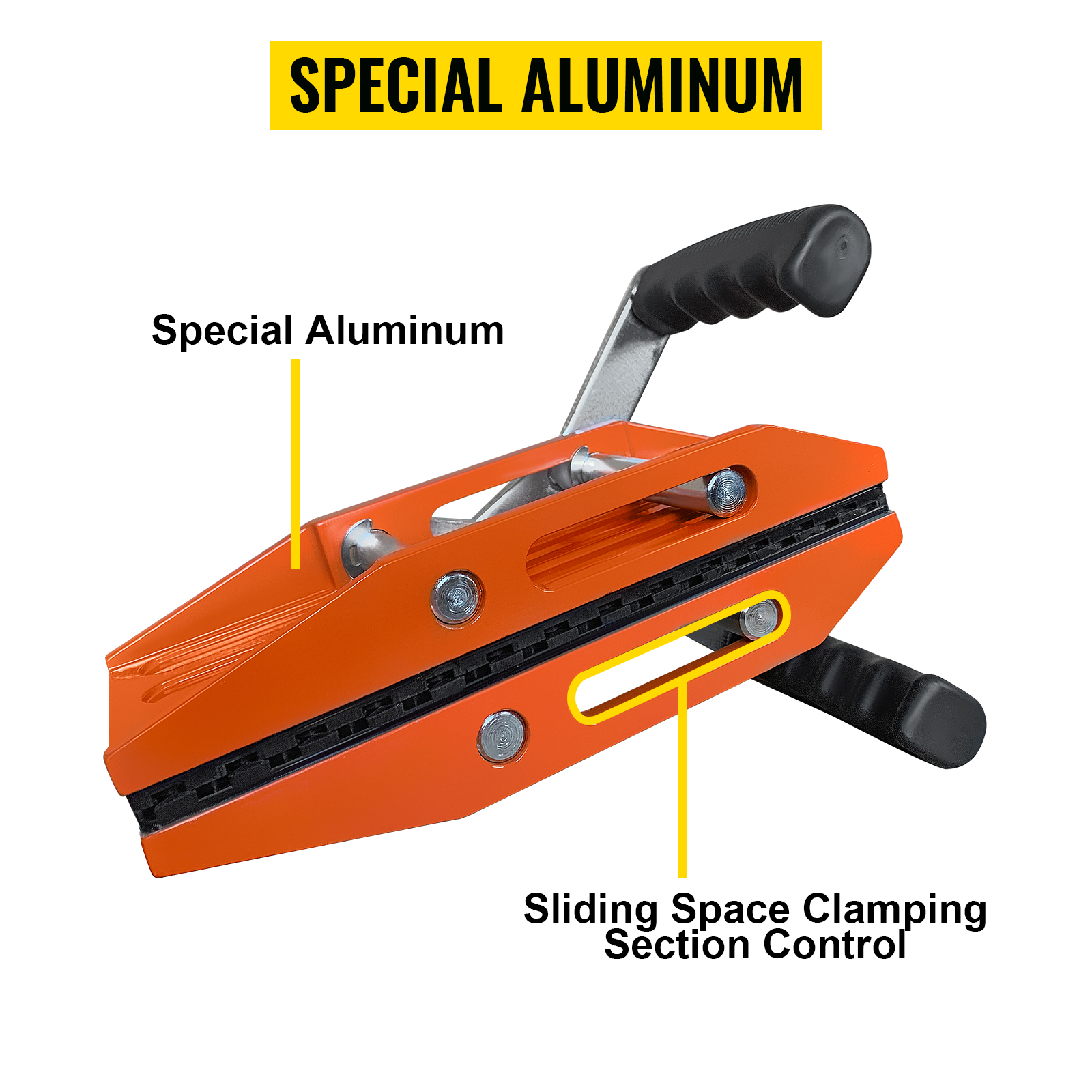 VEVOR graniethefgereedschap met speciale aluminium en schuifruimte klemsectiecontrole.