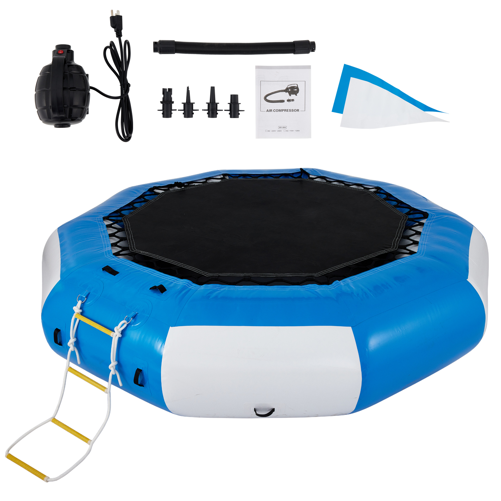 Overgang cabine Verhandeling 10Ft Diameter Inflatable Water Trampoline Bounce Swim Platform Lake Toy |  VEVOR US