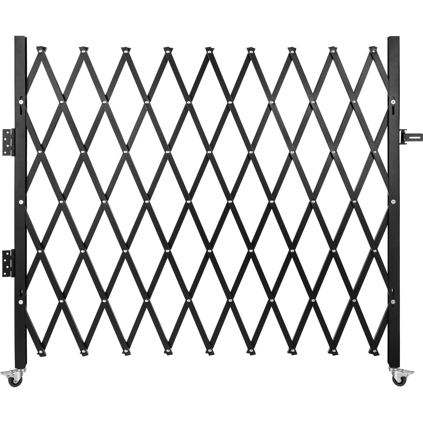 VEVOR Single Folding Security Gate, 6-1/2' H x 7-1/2' W Folding Door Gate, Steel Accordion Security Gate, Flexible Expanding Security Gate, 360